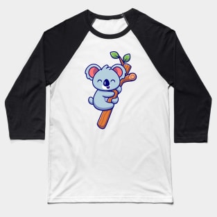 Cute Koala Hanging On Tree Baseball T-Shirt